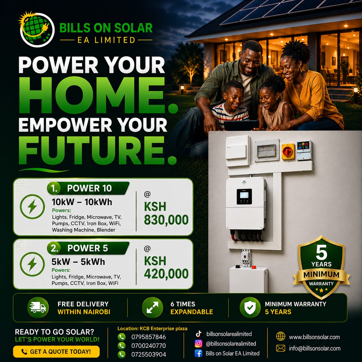10kW residential solar system installation 